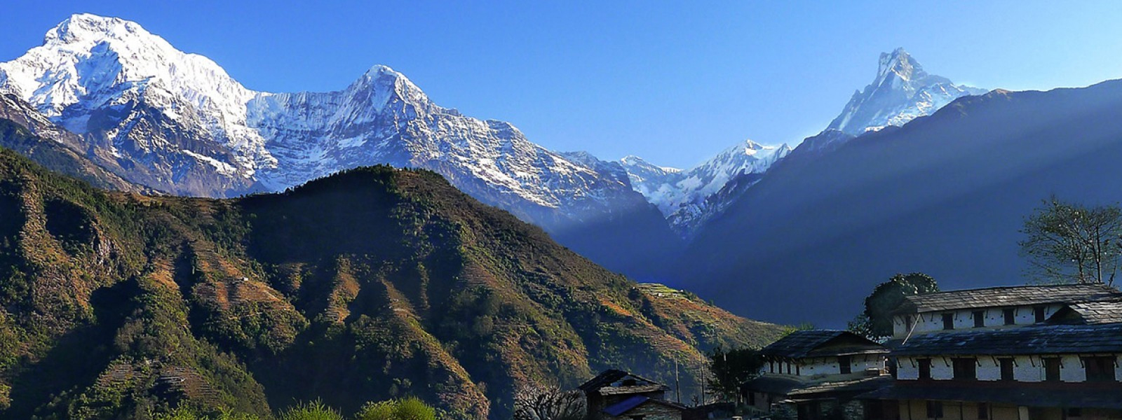 Annapurna range view from Ghandruk Village